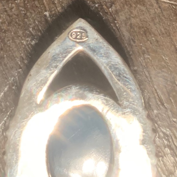 Sterling silver blue chalcedony earrings - Picture 5 of 6